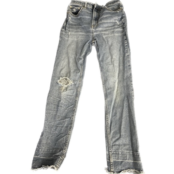 Gap Teen Sky High Skinny Ankle Distressed Jeans size 18 - Picture 3 of 5